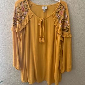 Ladies embroidered tunic blouse